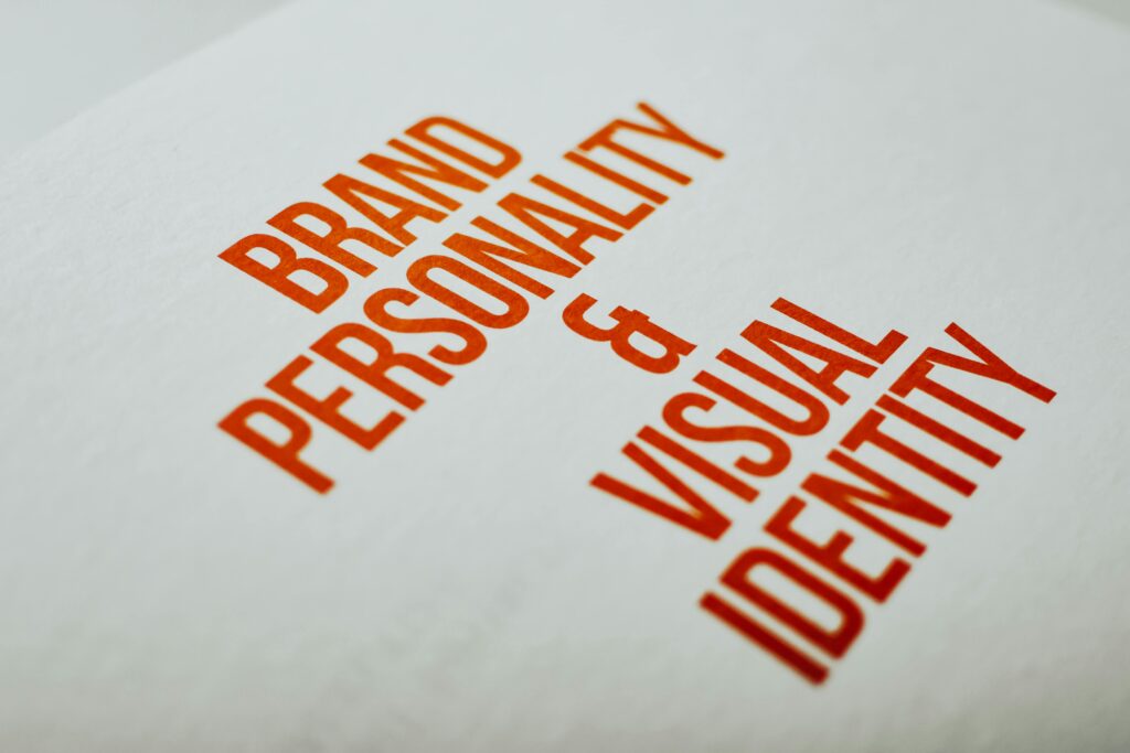 image of brand personality and visual identity poster