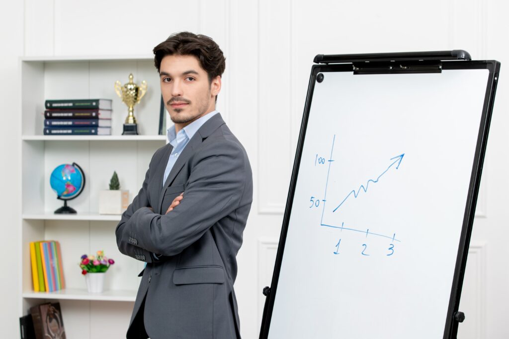 Man in a presentation